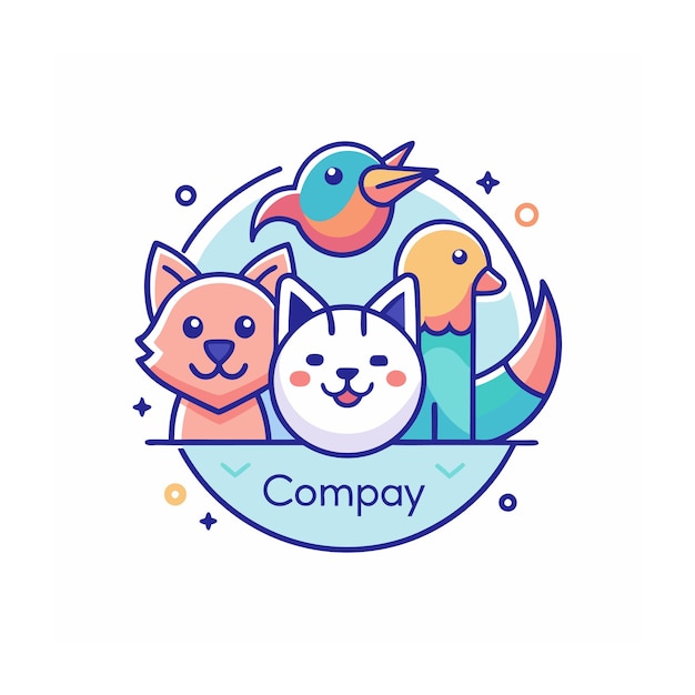 Vector animals and pets logo template