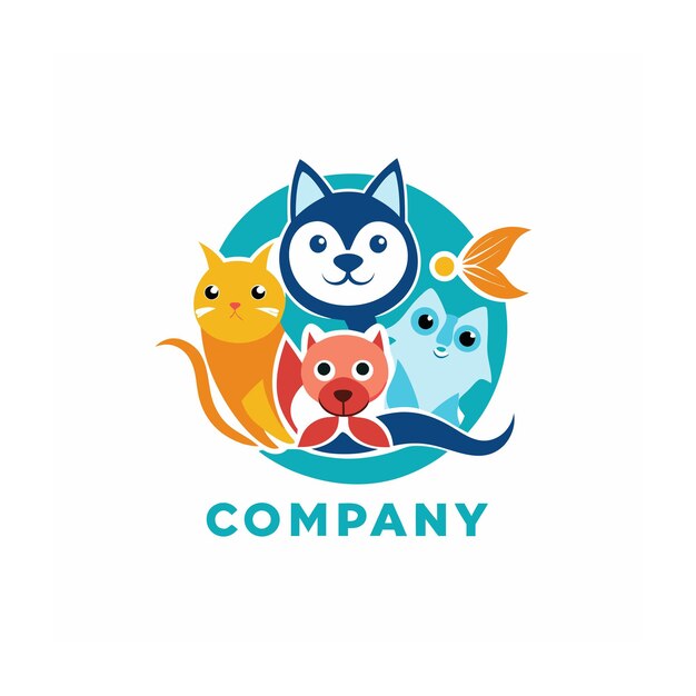 Vector animals and pets logo template