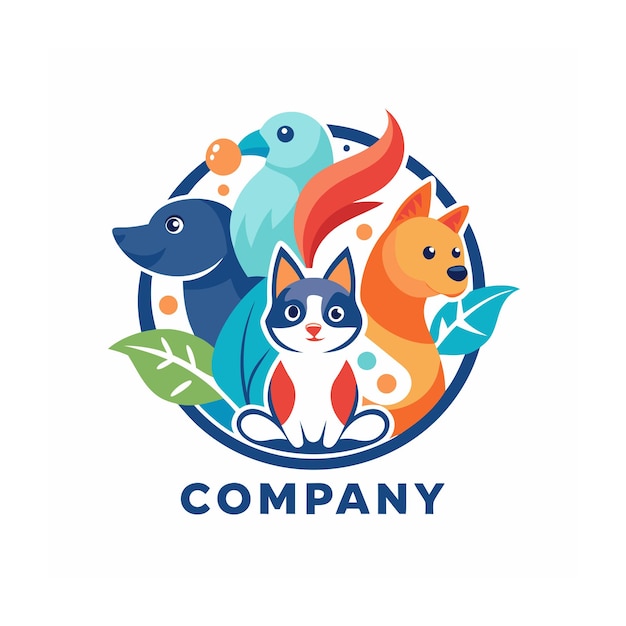 Vector animals and pets logo template