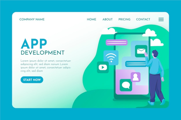 App development landing page