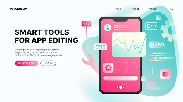 App Editing Tools Horizontal WebPage Banner