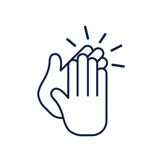 Applause icon clap hand gesture template illustration