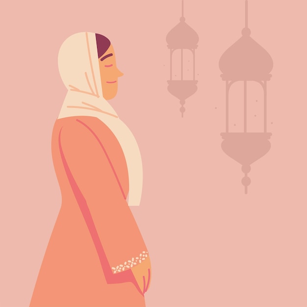 Arab woman with hijab