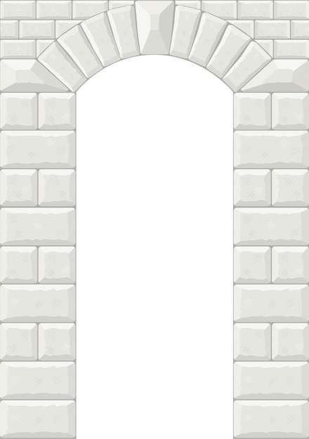 The arch of white stone