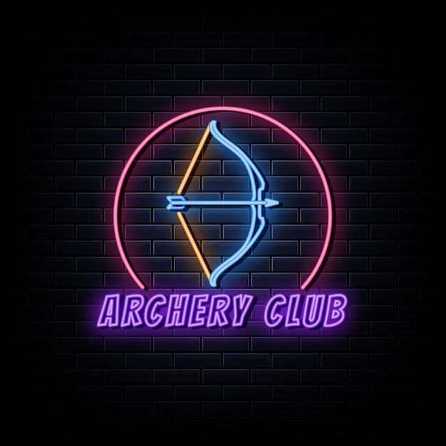 Archery Club Logo Neon Signs