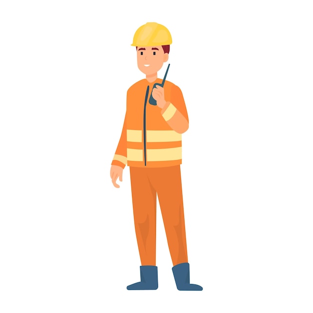 Vector architect illustration in color cartoon style editable