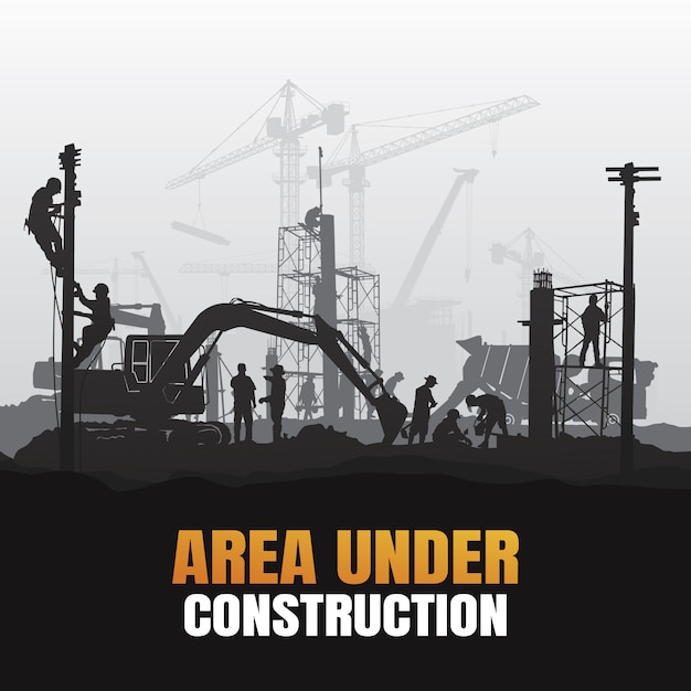 Area under construction background