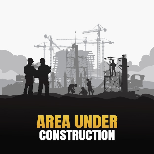 Area under construction background