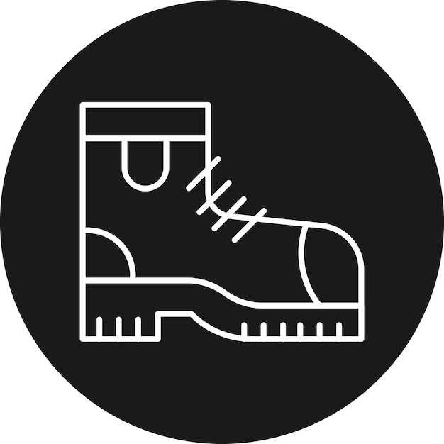 Vector army boots vector icon can be used for military iconset