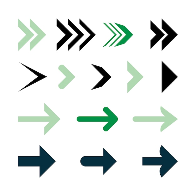 Vector arrow direction sign collection