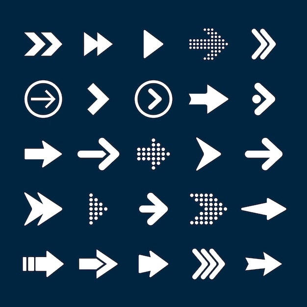 Vector arrow icon vector pointers collection