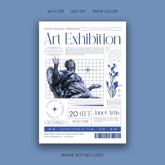 Vector art exhibition flyer