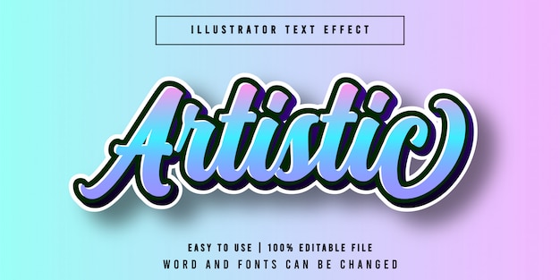 Artistic Editable Text Effect Font Styles