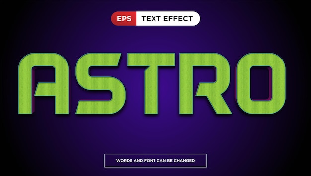 Astro robot metallic text effect, editable tech and shine text style