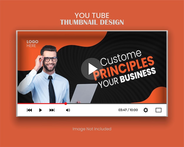 Vector attractive live stream digital online business thumbnail solution creative template editable design