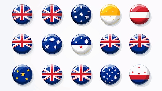 Vector australia flag with various shapes vector eps