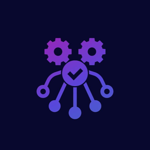 Automation and optimization icon for web vector