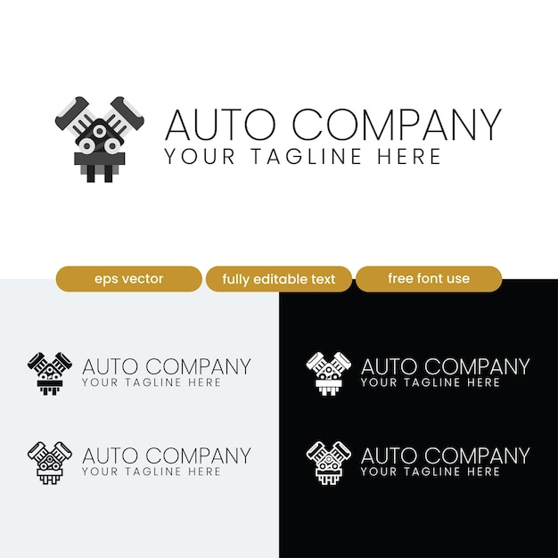 Vector automotive parts shop logo