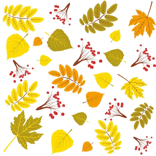 Vector autumn decorative rowanberry seamless pattern simple fall berries repeatable motif for fabric wrapping paper surface design projects