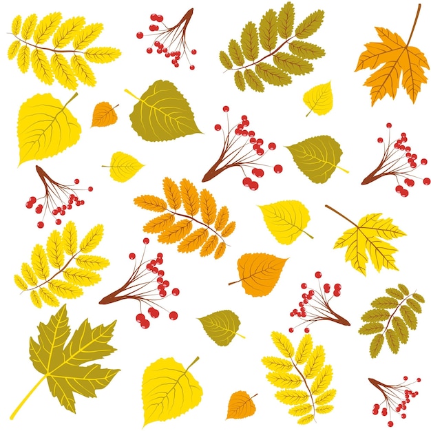 Autumn decorative rowanberry seamless pattern Simple fall berries repeatable motif for fabric wrapping paper surface design projects