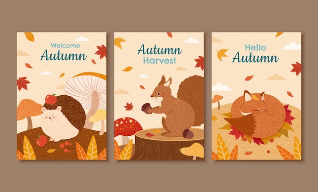 Autumn forest cover design