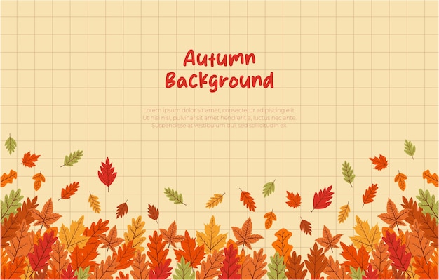 Vector autumn leaves background