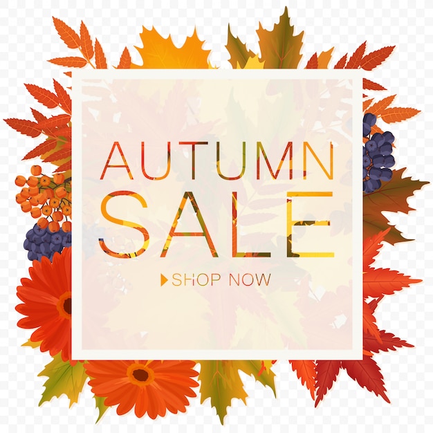 Autumn sale discount banner