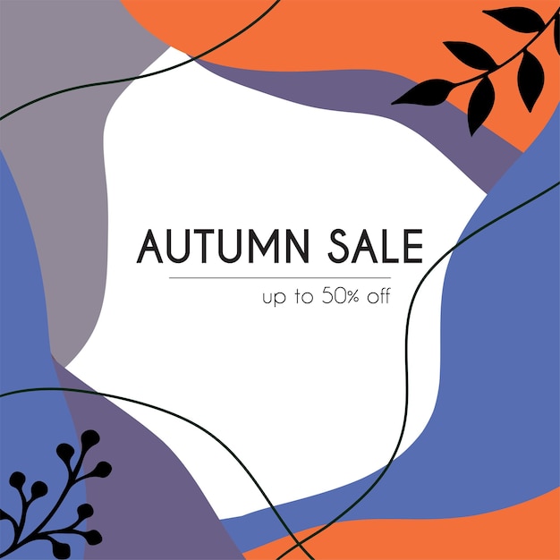 Autumn sale square banne