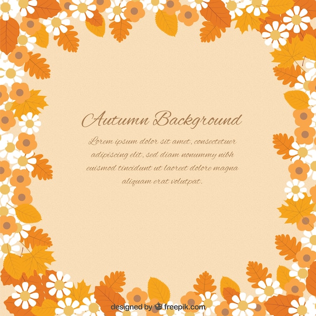 Vector autumnal vegetation background
