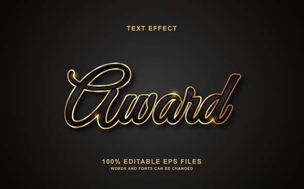 Award text style effect