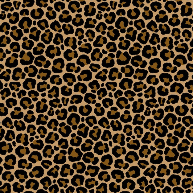 Awesome Leopard Animal Motif Vector Seamless Pattern Design