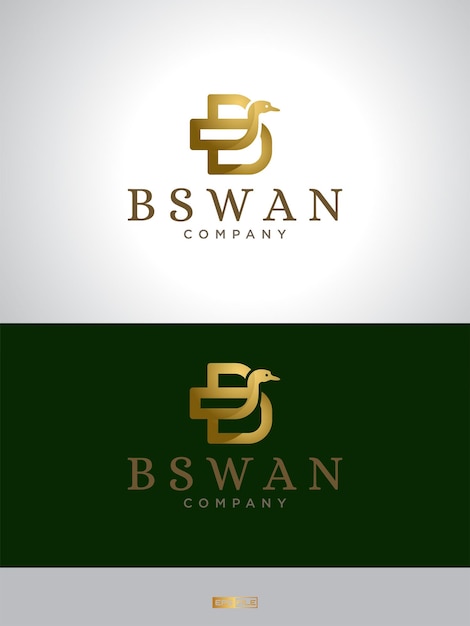 Awesome logo with initial letter B with a goose head icon on the letter