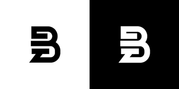 B abstract initial logo