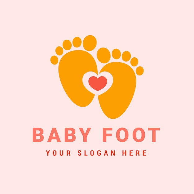 Baby foot logo design template