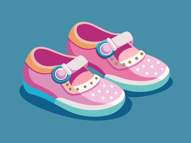 Baby shoes vector illustration