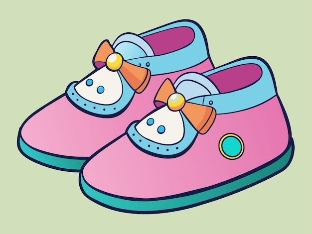 Vector baby shoes vector illustration