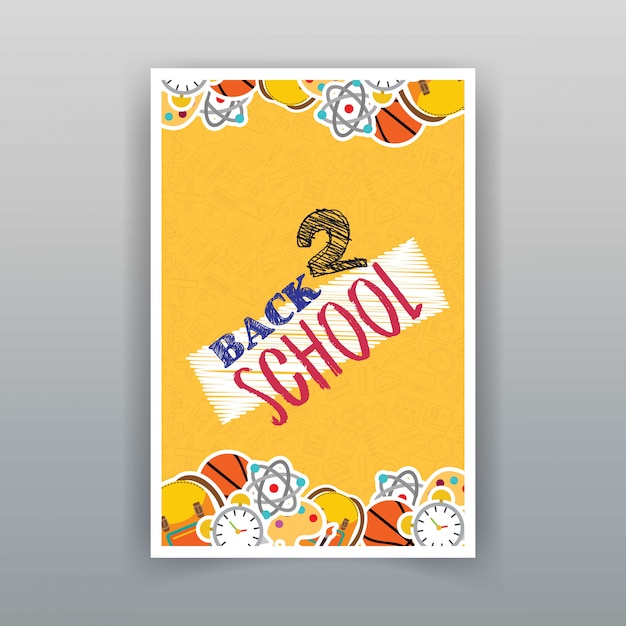 Back to School brochure design vector 