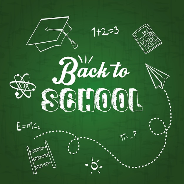 Back to school concept with icon design