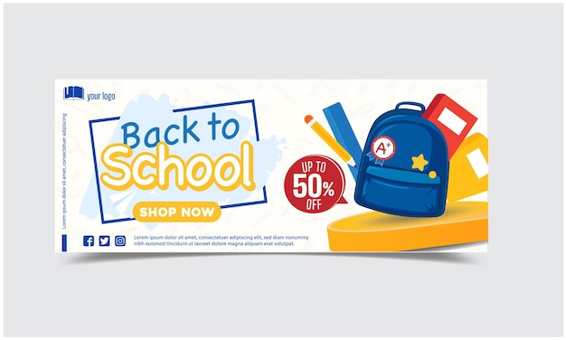 Vector back to school design epspsd