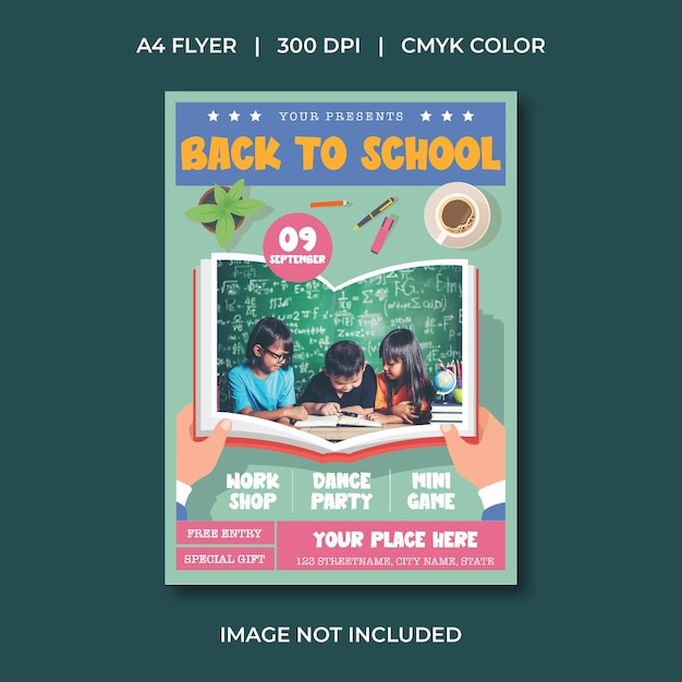 Vector back to school flyer