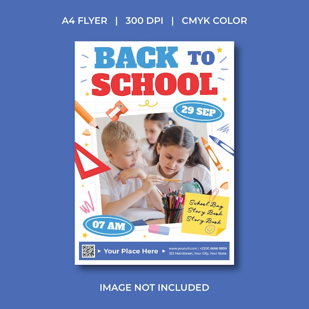 Vector back to school flyer