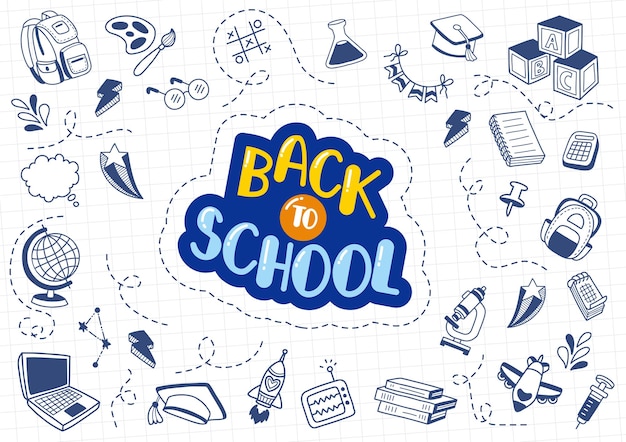 Back to school illustration Vector for banner poster flyer