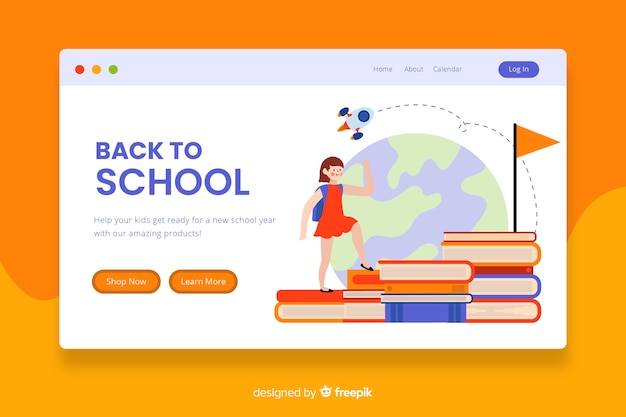 Back to school landing page