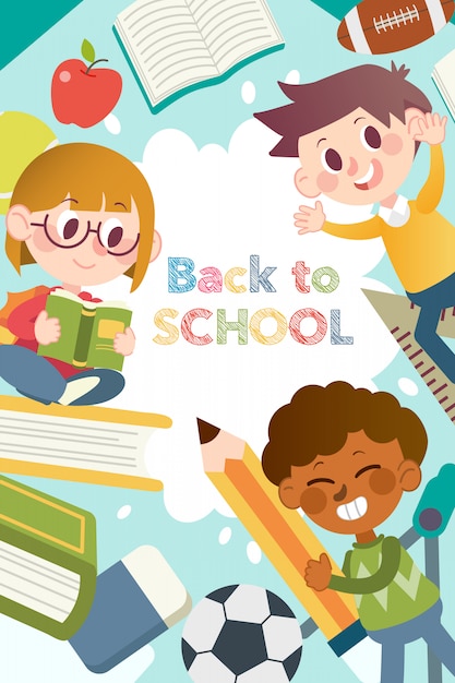 Back to school poster graphic templates