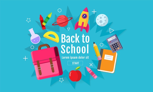 Back to school sale banner