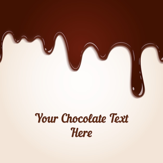 Background of dripping melted rich brown milk chocolate