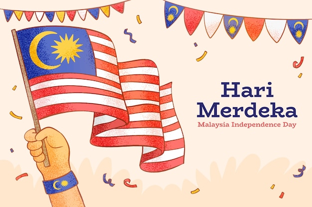 Vector background for hari merdeka independence day celebration