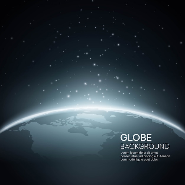 Background with Planet Earth Globe