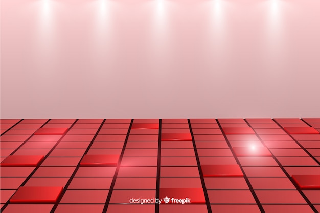 Vector background with realistic cubes floor 