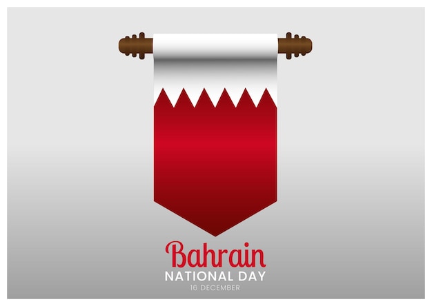 Bahrain National Independence flag vector illustration